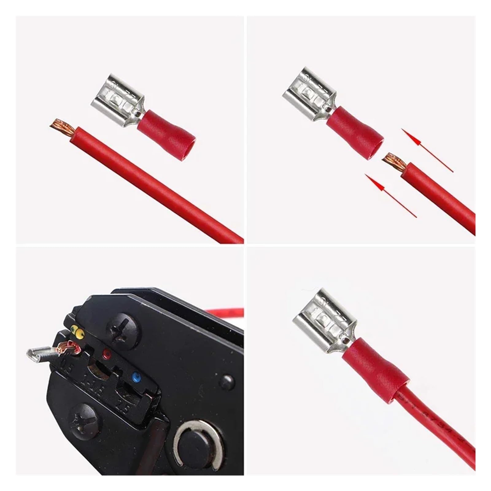 Kit de connecteurs de câbles isolés, 350 pièces, cosses à, cosses à Anneau, cosses roulées, Assortiment de cosses