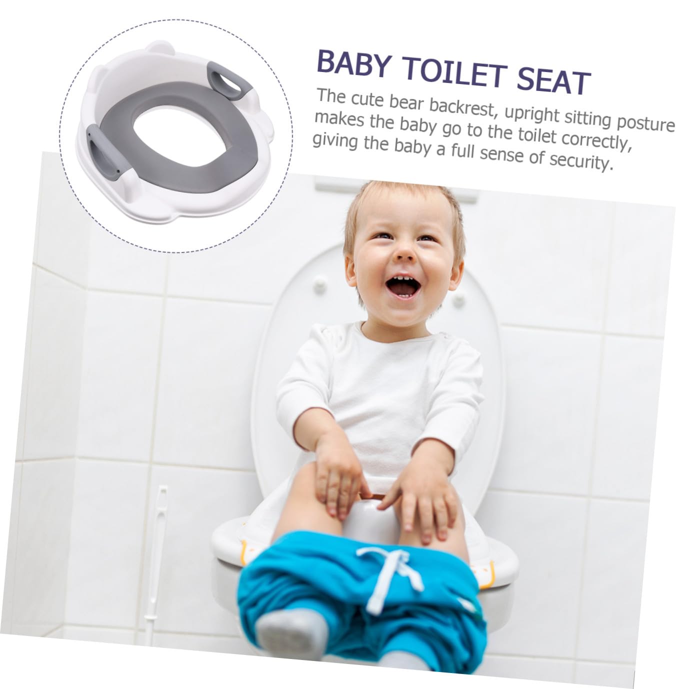 GARVALON 1pieza Asiento De Inodoro Para Niño Niña Cojín Pu Reductor De Wc Para Entrenamiento De Baño Diseño Para Niño Niña y Niñas Fácil De Limpiar y Antideslizante