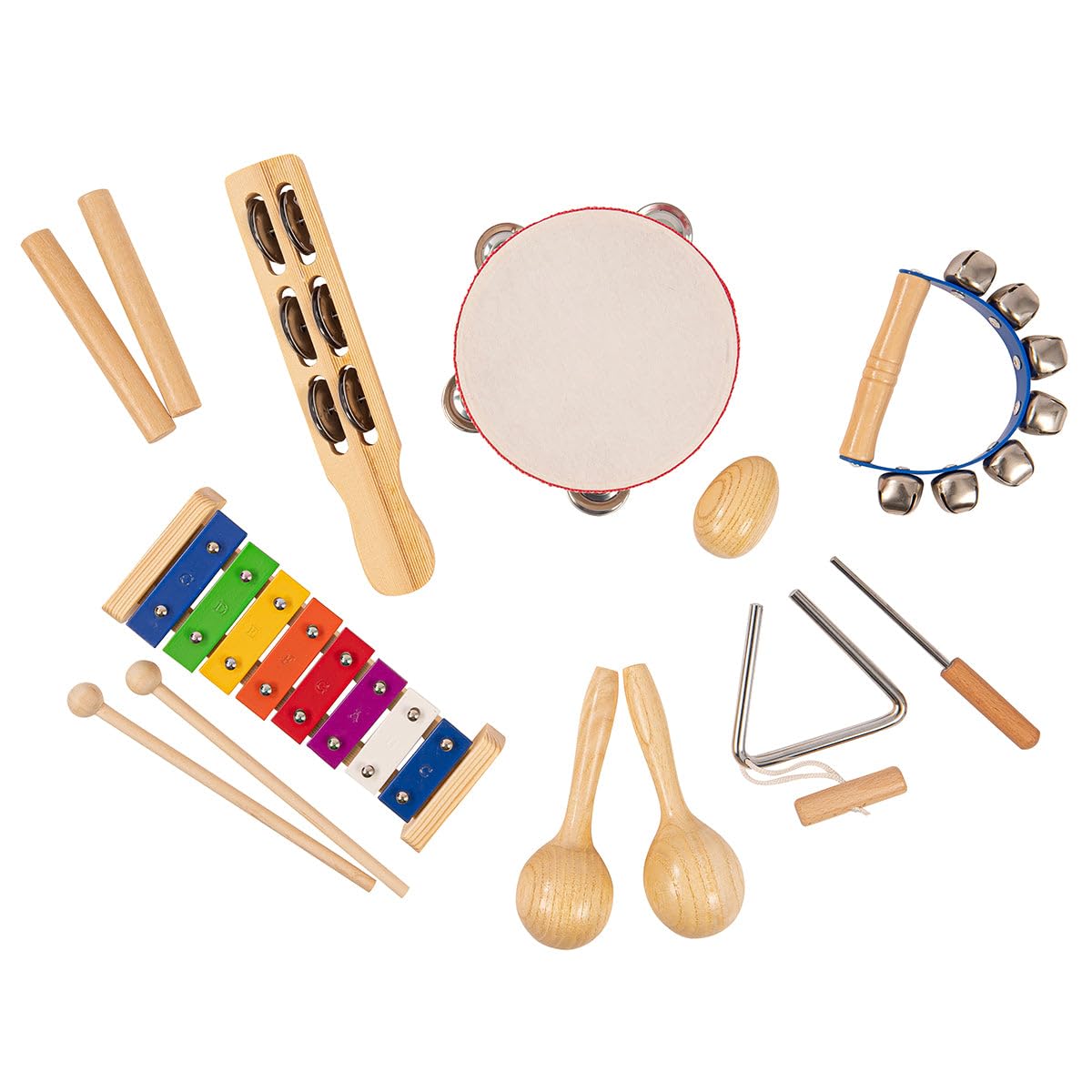 PP MUSICAL INSTRUMENT CREATIVITY Set including CARRY BAG, Natural