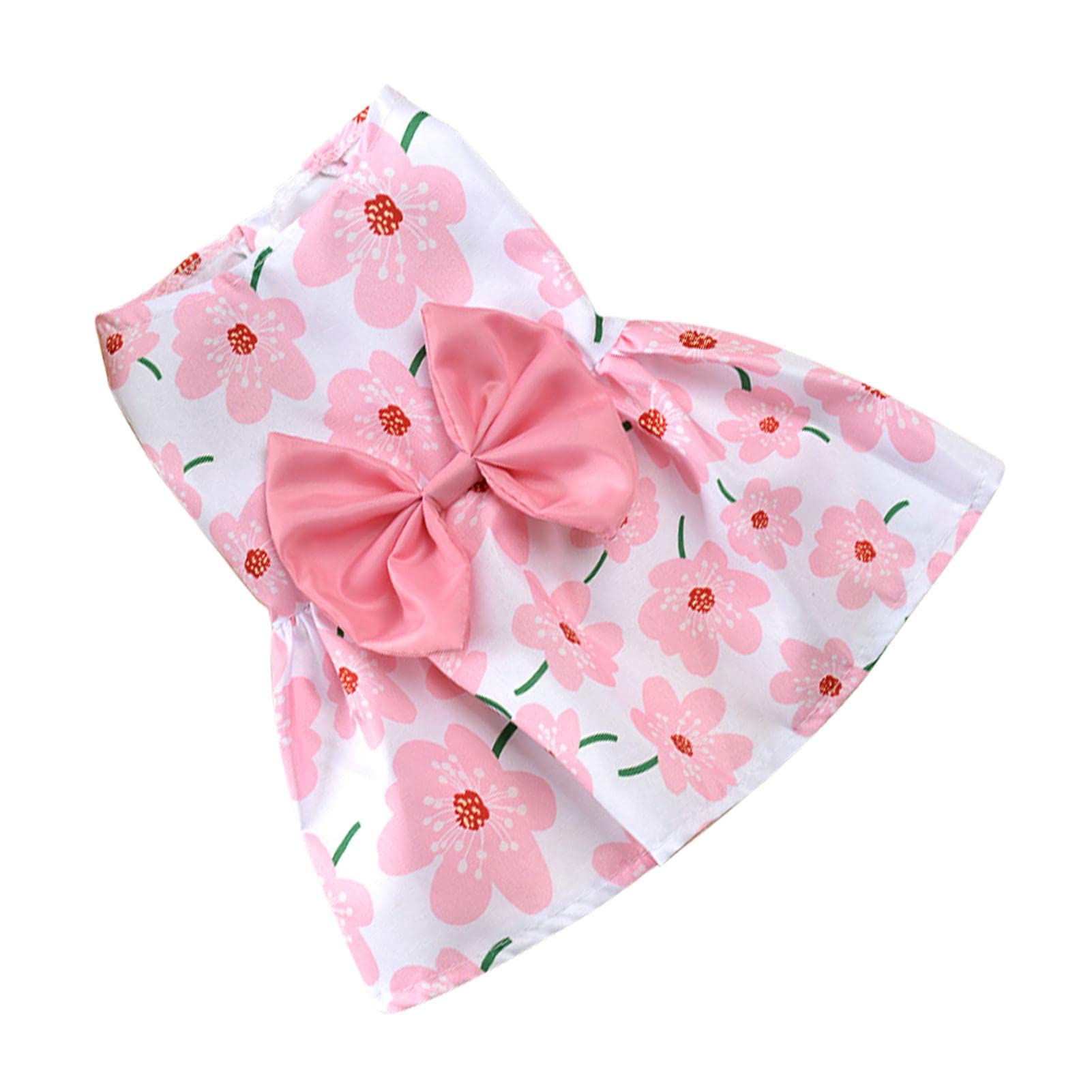 Maodom Dog Princess Dresses, Pet Dress - Spring Dog Apparel For Chihuahua Yorkie (X-Small, Pink+Blue)