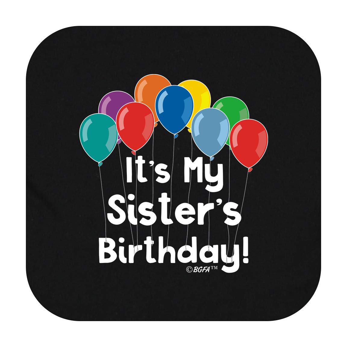 Sister Bday Gift Birthday Bodysuit for Baby It's My Sister's Birthday Party Apparel Bodysuit 12 Months Black