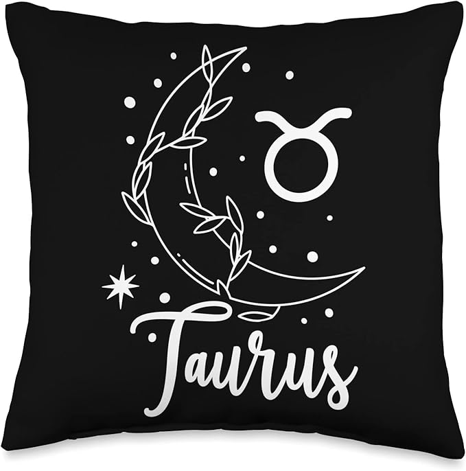 Taurus Zodiac Sign Taurus Birthday Taurus Astrology Throw Pillow