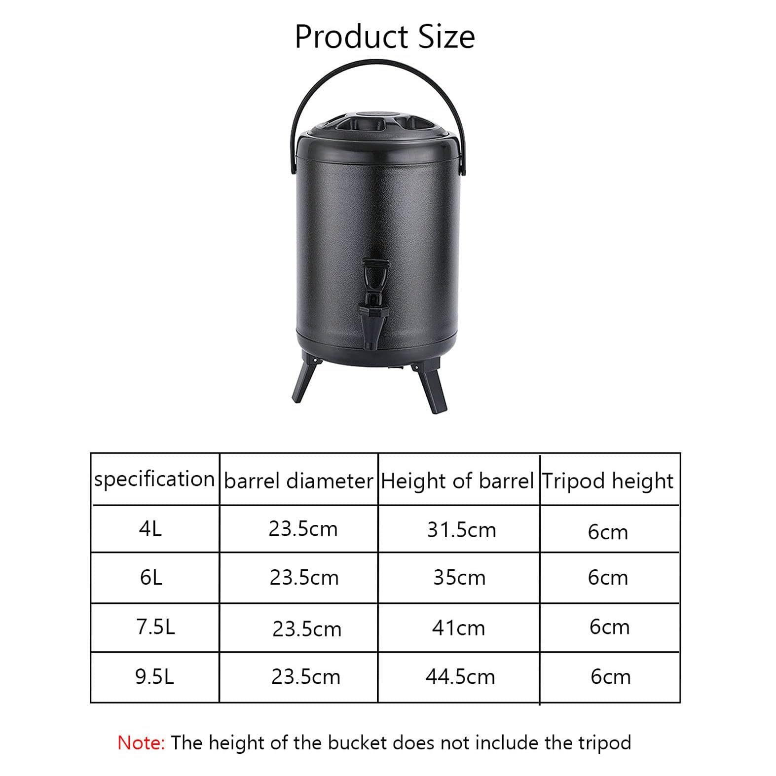 Dispensador de bebidas térmico comercial con grifo, 6 L, chocolate caliente, café, leche, vino caliente, urna para fiestas en casa, picnics, mantiene el calor durante 6 horas