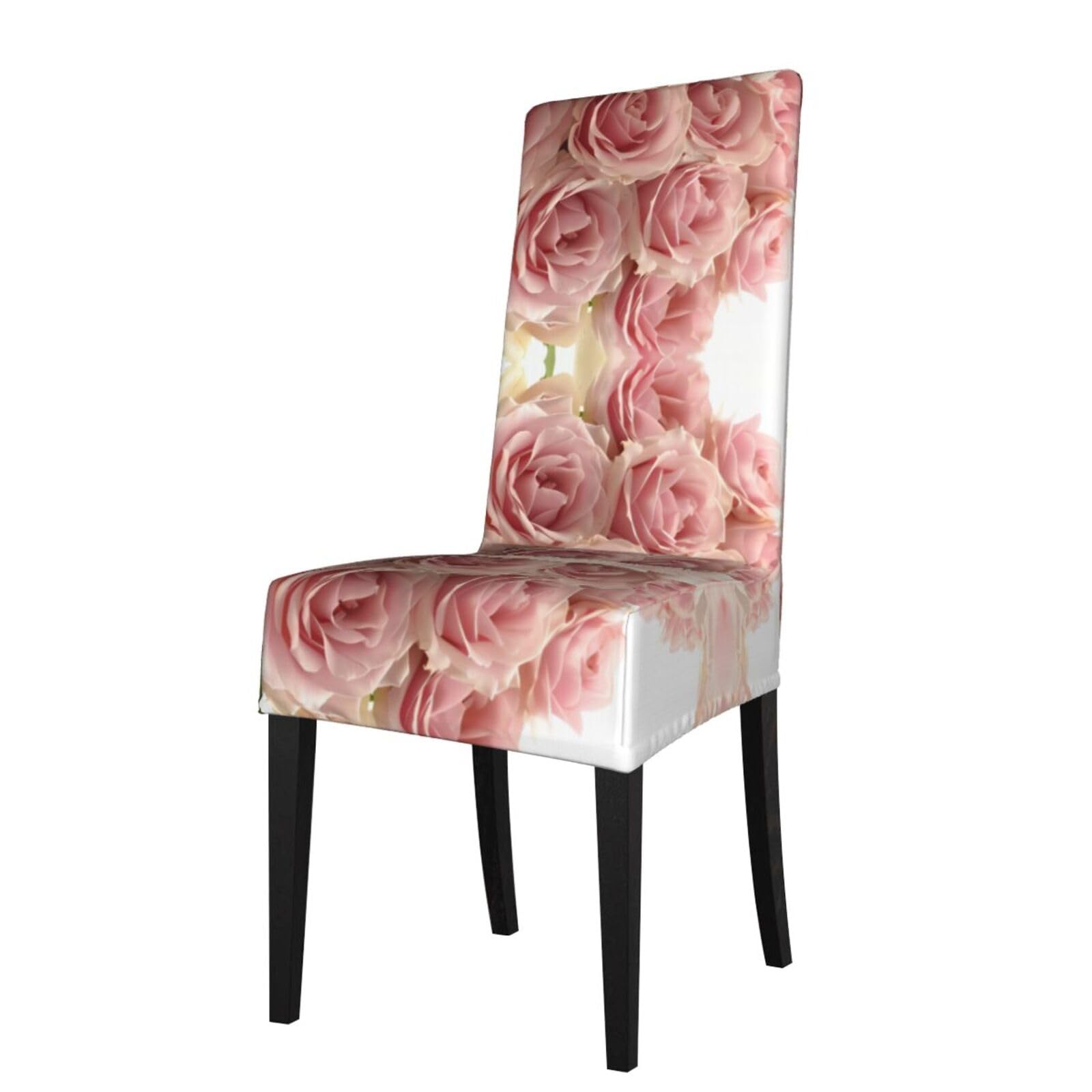 YYHHAOFA Roses Flower Prints Dining Chair Throws – Stretch Slipcovers Revitalize Your Seating with Easy Style & Easy Care