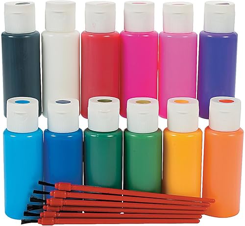 Juego de bolígrafos de pintura y pintura Suncatcher - Artes y manualidades para niños y adultos (pintura brillante de rascador, 12 pinturas y 6