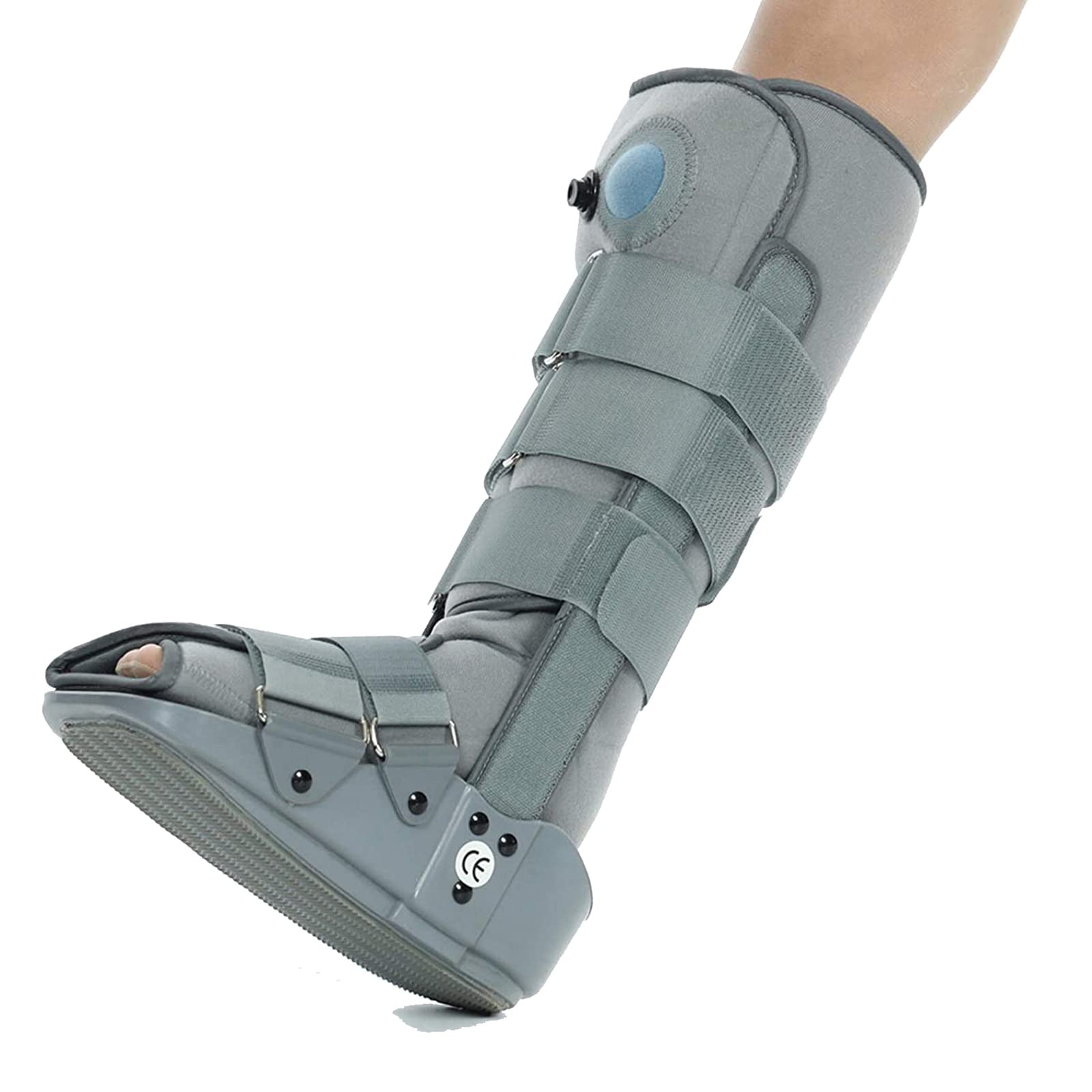 NGDFGR Foot Support Boot, Pneumatic Walking Boot Orthopedic Walking Boot For Sprained Ankle With Air Pump Foot Brace,Gray,M,Grey-M