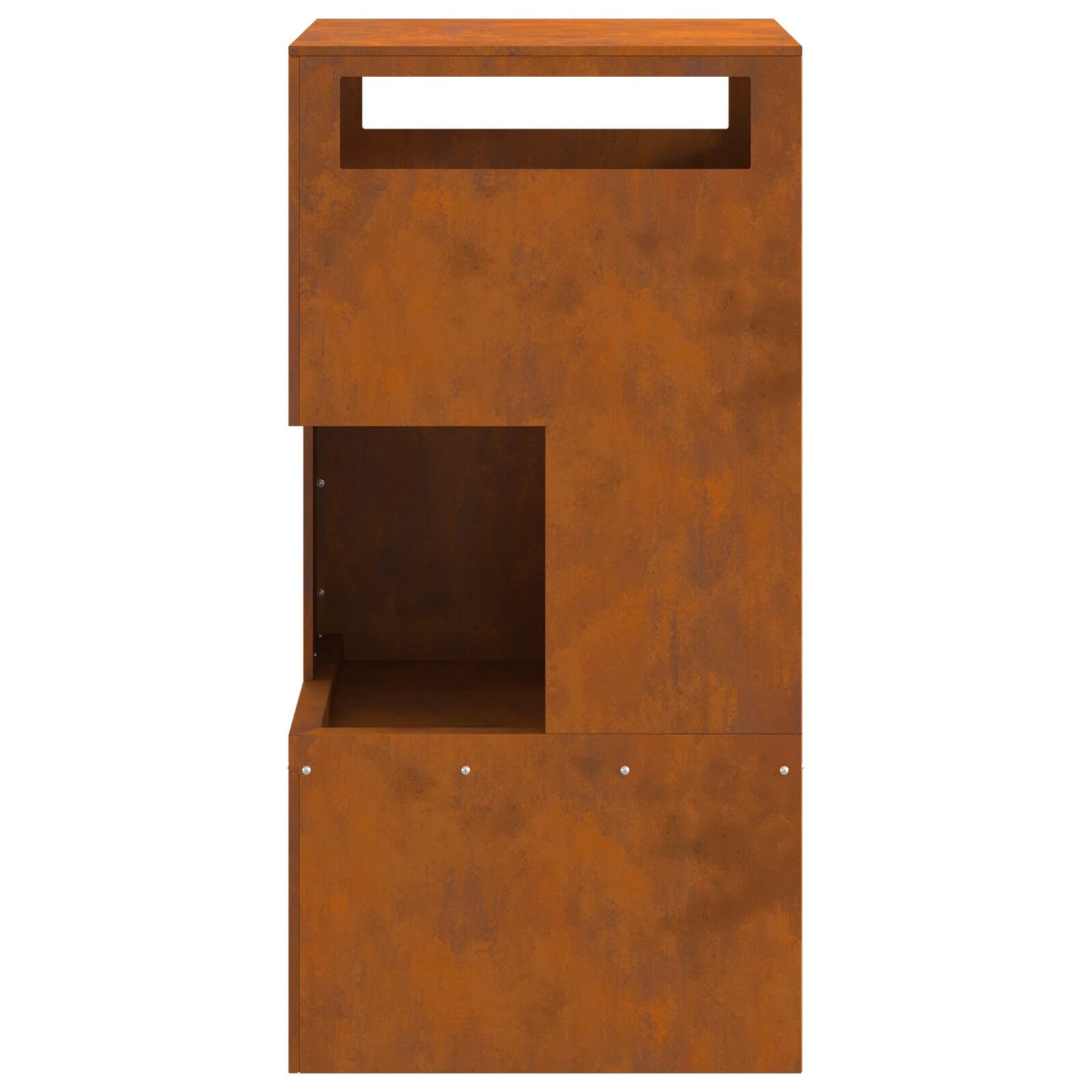 Palenisko 50 x 50 x 100 cm ze stali kortenowej - 858933