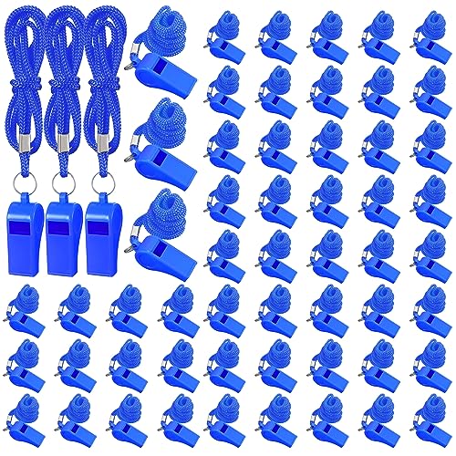 Sifflet de sécurité plastique bleu foncé lot de 100 pour urgence et autodéfense
