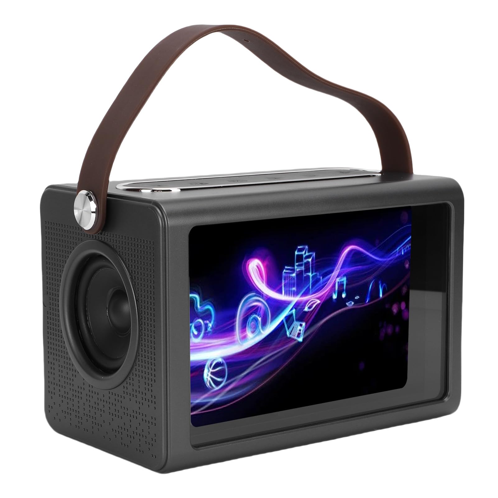 Generic Macchina per Karaoke, Karaoke Portatile WiFi 5.4 con 2 Microfoni Wireless e Display per Testi da 8 Pollici per Riunioni di Famiglia e attività All'aperto