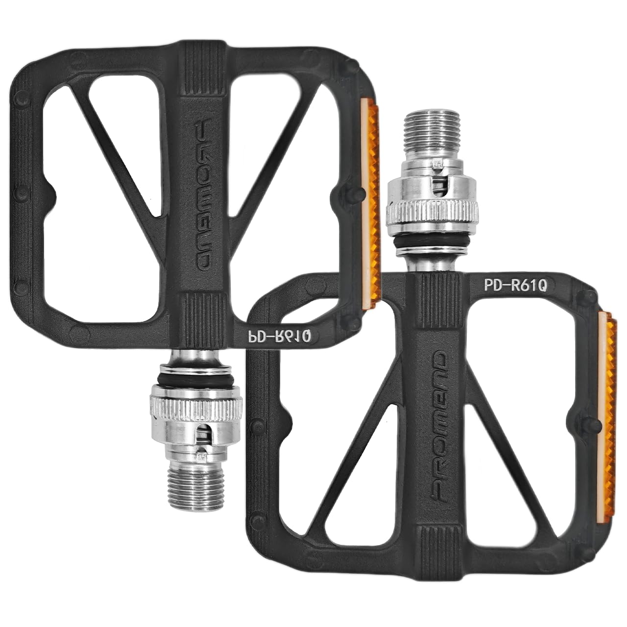 Quick-Release Folding Bike Pedals, Aluminum Alloy Ultralight Bicycle Pedals, 9/16 inch 3 Bearings Design Pedals for Mountain & Folding Bikes Anti-Slip Design (Lockable Quick-Release)