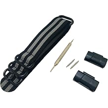 Richie strap] The New 16mm Lugs 24mm 5 Ring Nylon Watch Band Strap Metal Adapters Kit for GA100 GA110 GD100 GD120 GW5600 and Other 16mm Lugs Casio GShock G-Shock