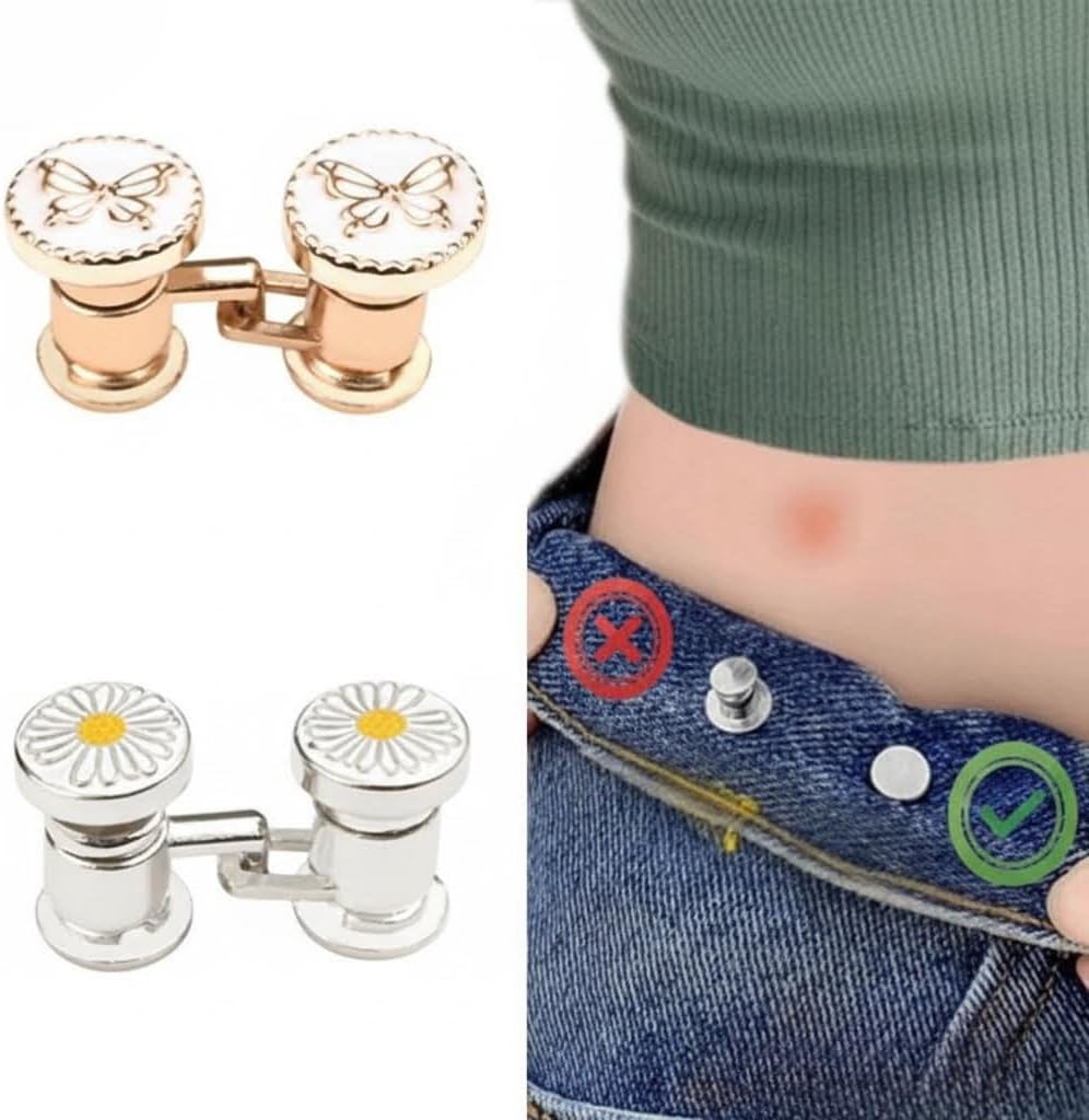 Adjustable Pant Waist Tightener for Women – No Sew No Tool, Jean Tightening Buttons for Pants image 5