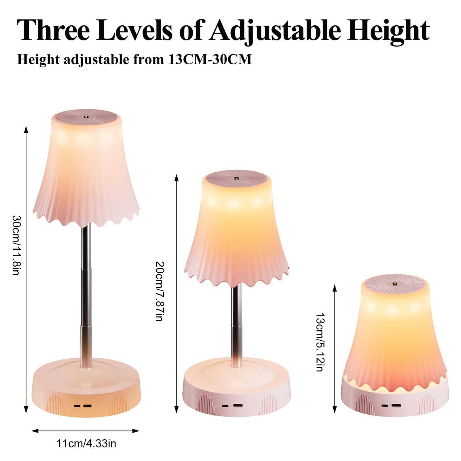 Lampade Ricaricabili Senza Fili Altezza E Luminosità Regolabili RGB Smart | Lampada Per Scrivania Senza Fili Luce RGB per camera da , bagno, sala pranzo, soggiorno, lettura, cucina, comodino
