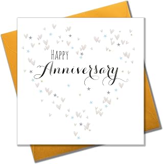 Claire Giles QUI027 Quill "Happy Anniversary" Anniversary Card,15cm x 15cm