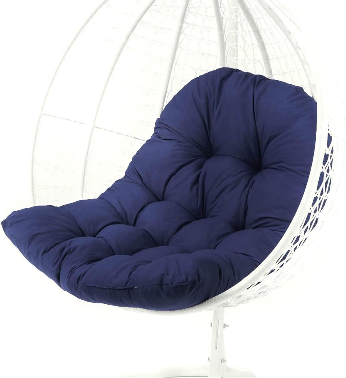 CojíN de Silla de Columpio, Almohadilla de CojíN de Silla de Canasta Colgante para el JardíN para Muebles para Exteriores de JardíN Reclinable (Solo CojíN)(Blue)