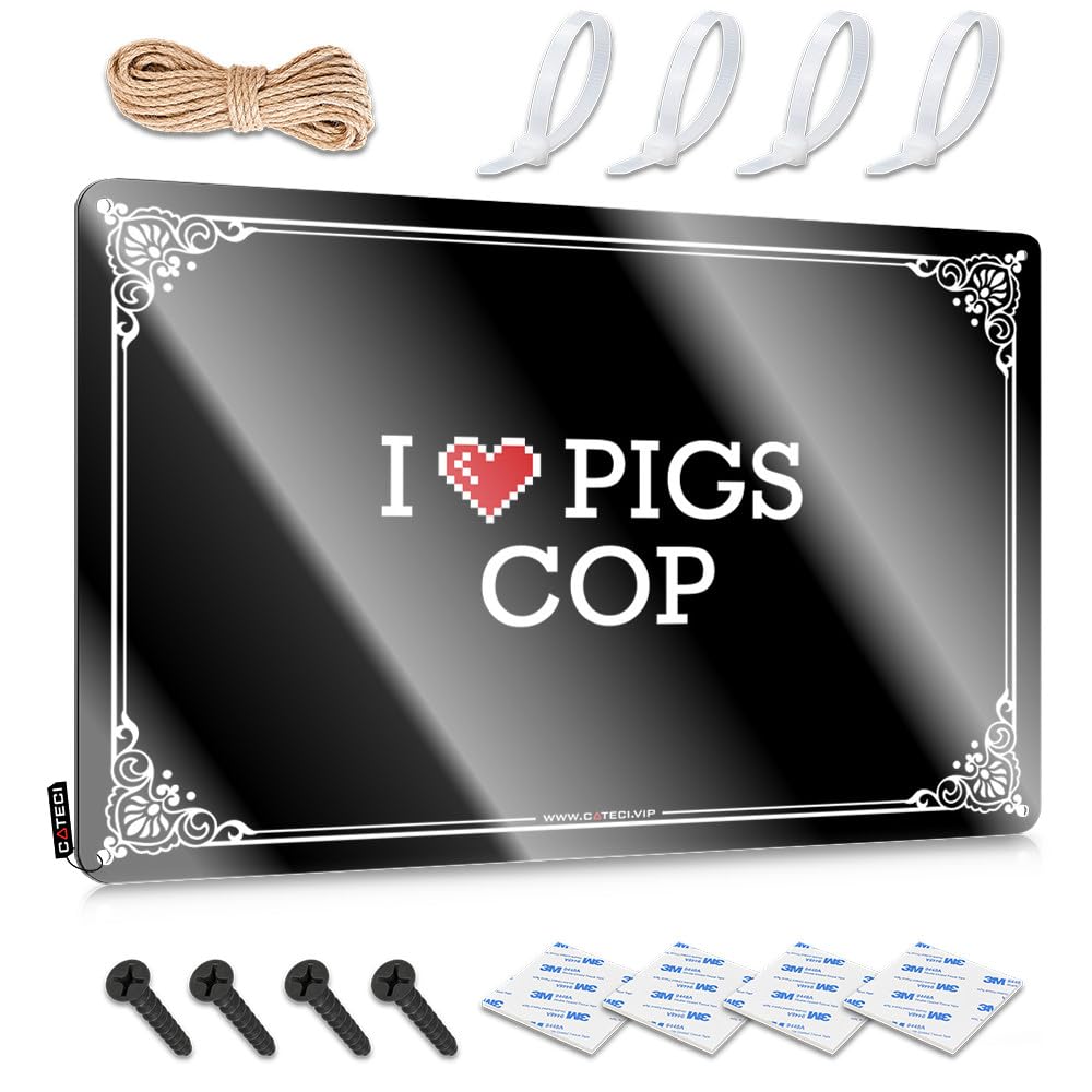 Fzfn Colour Plaque Stuff For Room Ready To Hang - I Love Pigs Cop Ideas For Scoreboard(20X30cm)
