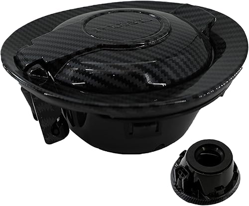 Cubierta de tapa de combustible 68250120AA de fibra de carbono para tanque de llenado de combustible compatible con Dodge Challenger 2008 2009 2010