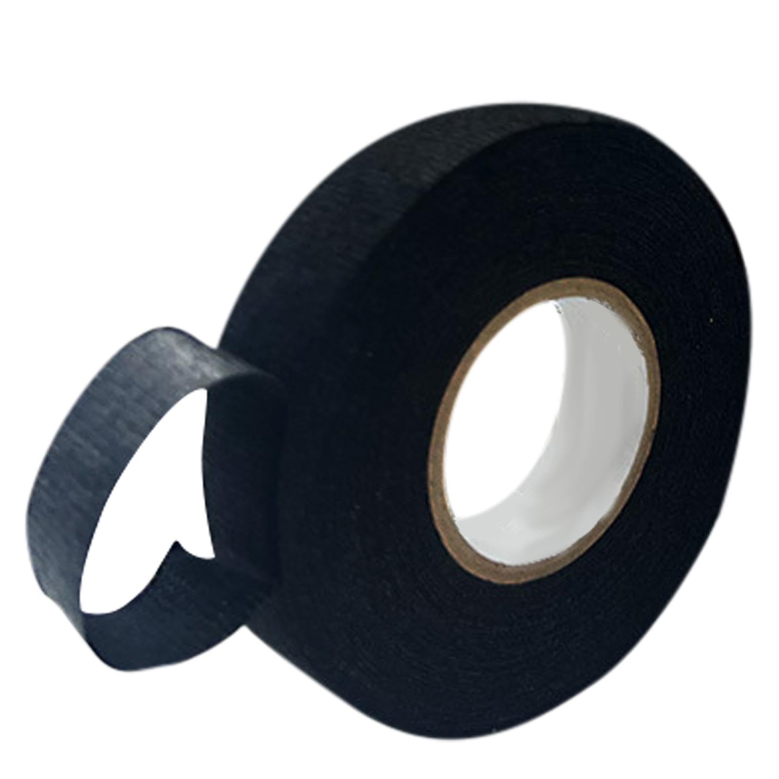 Wiring Hardness Tape | High Temperature Resistant Wiring Loom Tape | 49.21ft Black Cloth Tape | Fabric Cloth Tape for Automotive Hardness Electrical Wires Noise Damping