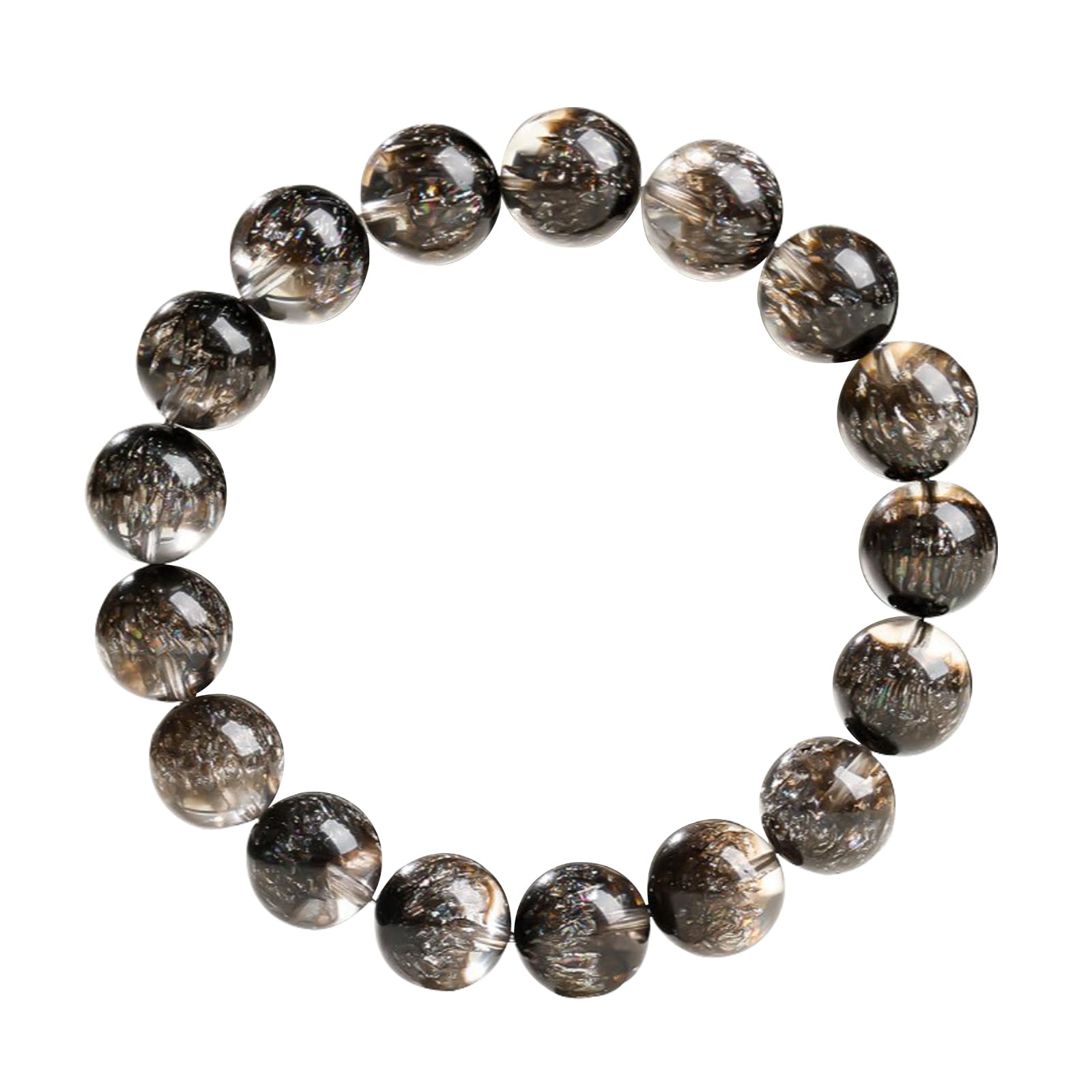 Pulsera de Cristal Natural Super Seven, Piedra curativa Natural para Riqueza, Suerte, energía Fuerte,8mm