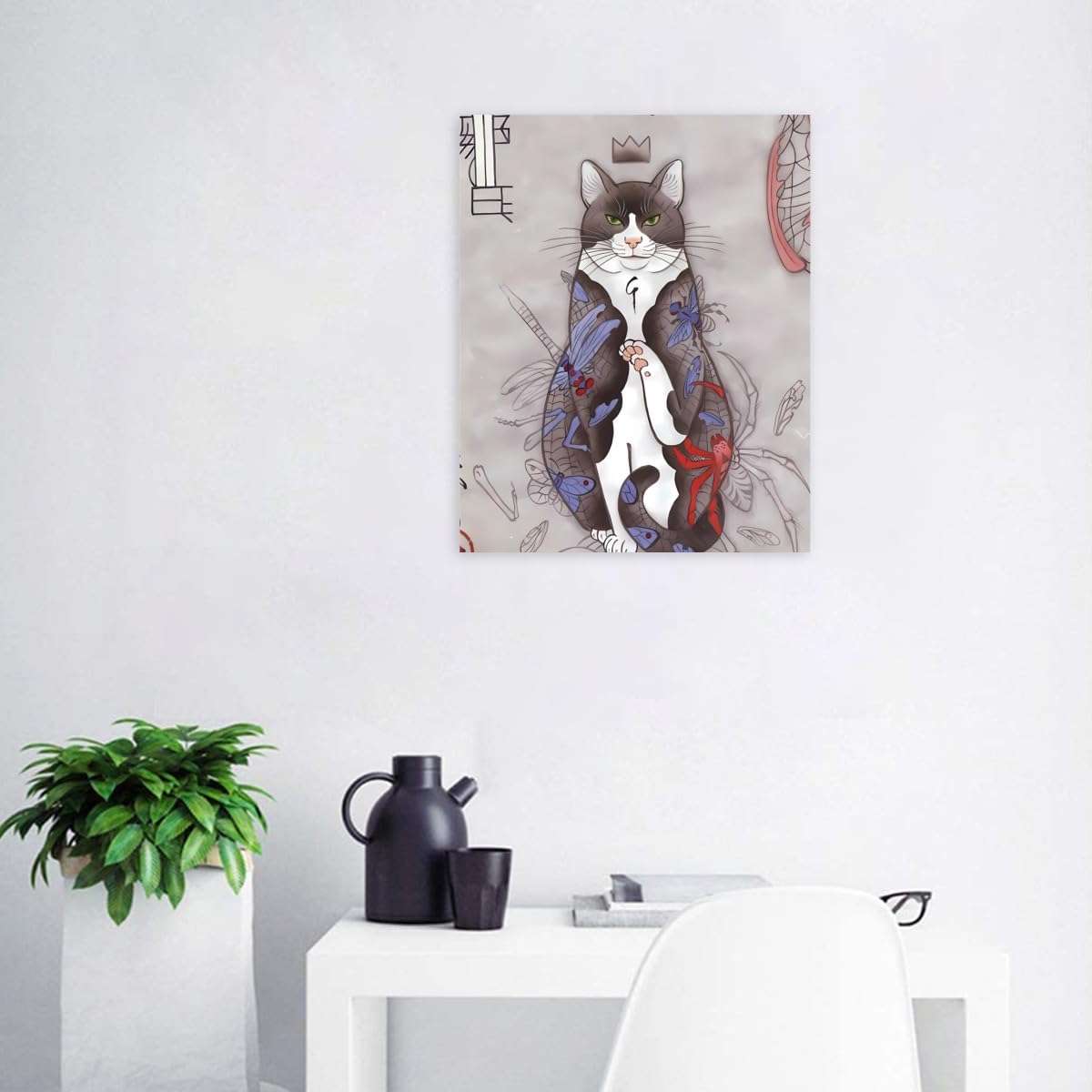 Amazon | 和風 浮世絵 猫柄 デジタル絵画 数字キットによる 絵画
