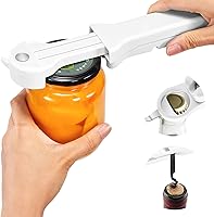 Vista 11 de 7 en 1 Abridor de Tarros, Abridor de Botellas y Abridor de Vino para Personas Mayores con Artritis, Manos Débiles, Abridor de Latas Magnético