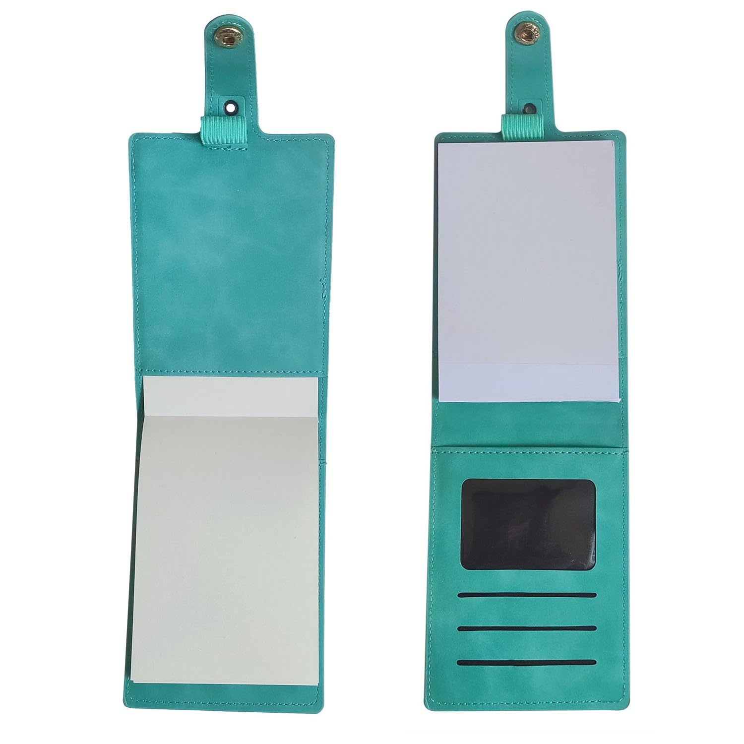 Teanea Bloc de notas pequeño recargable con cordón y bolígrafo, bloc de notas para ancianos, azul claro + 1 recambio
