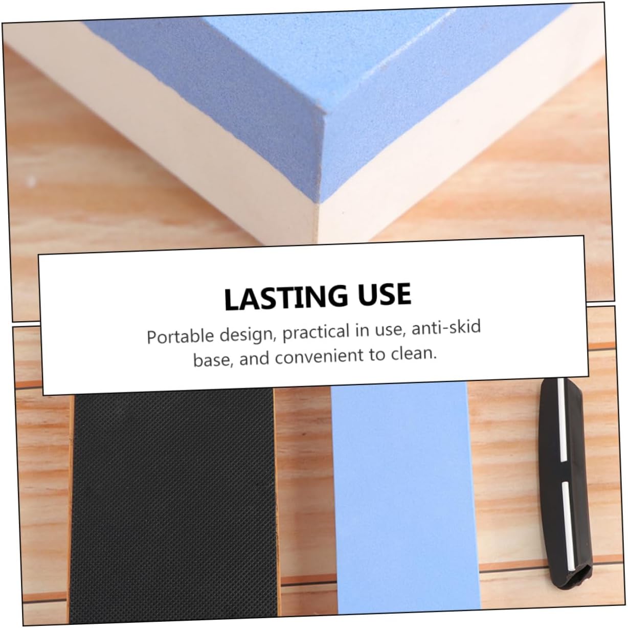 Kichvoe Whetstone Sharpening Stone Kitchen Knife Sharpener Set 1000/6000 Grit Double-sided with Silicone Pad Base Angle Guide and Correction Stone 5pcs Household Grinding Tool