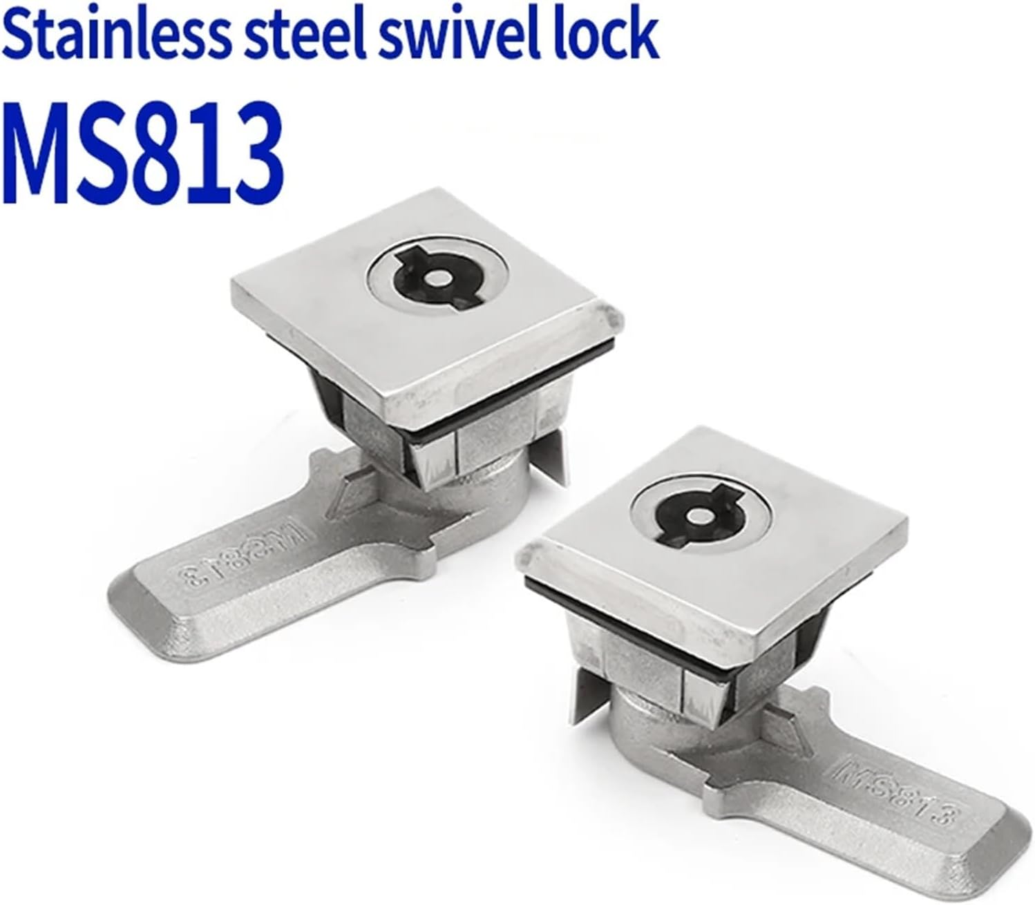 Stainless Steel MS813 Compression Type 7035 Cabinet Lock Marine Slotted Square Head Turnbuckle 1Pcs(MS813 with key)