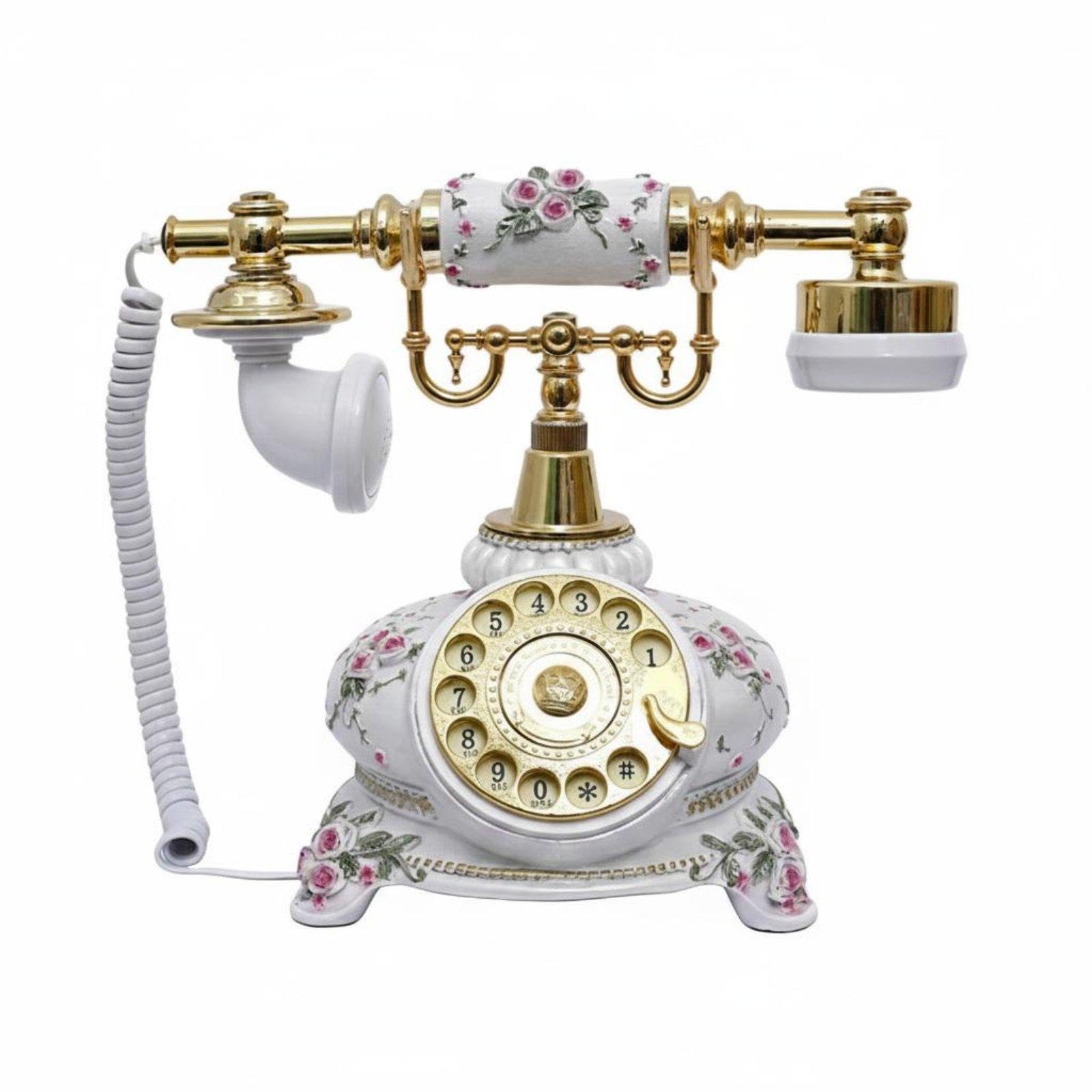 Vintage Rotary Telephone Decorative Design Antique Desk Phone Hands Retro Corded Telephone Phone for Office, Gallery, Jewelry Store 108AS|Collectibles| Radio Phonograph TV Phone| Telephon-image-12