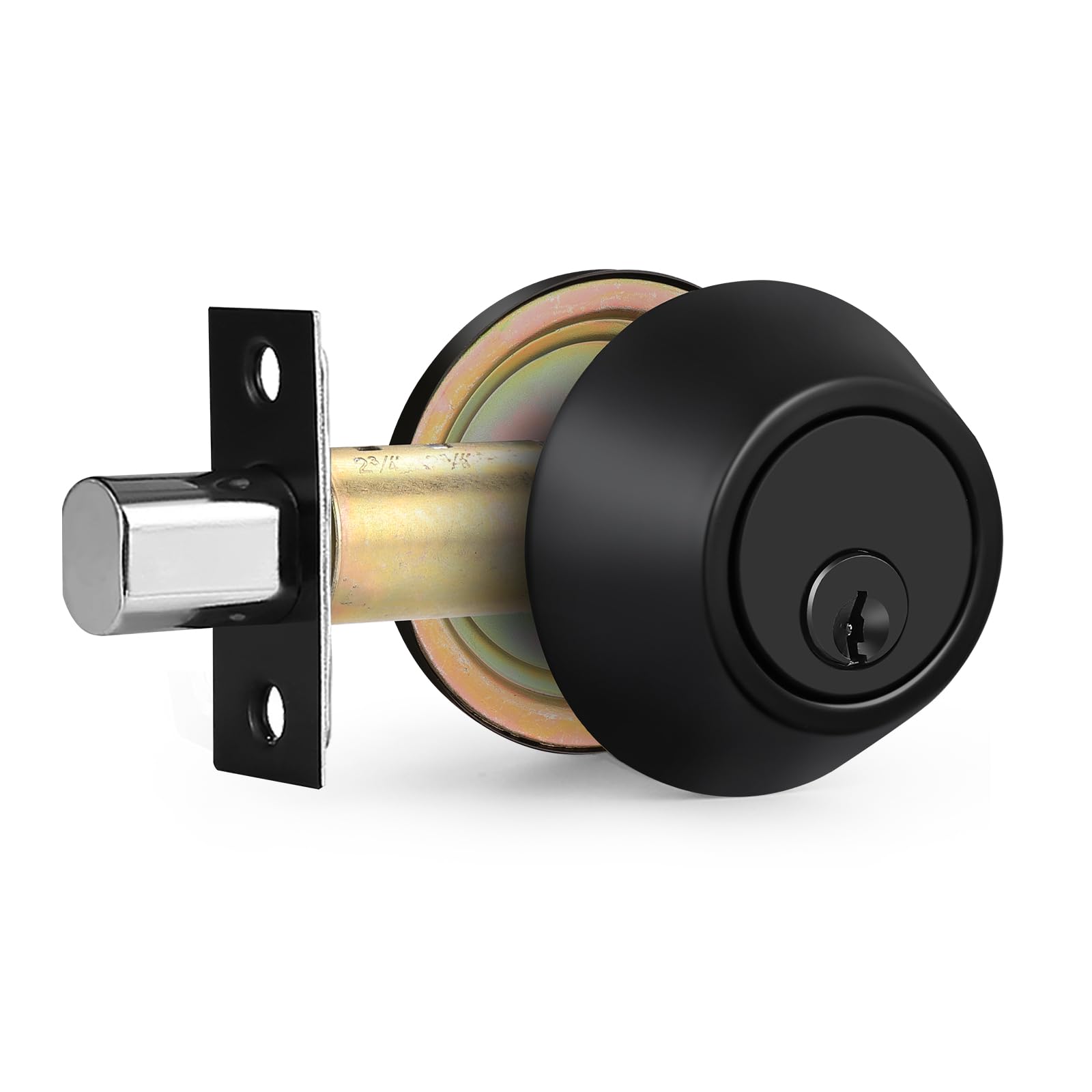 Gobrico Black Keyed Alike Single Cylinder Deadbolts Door Locks Round