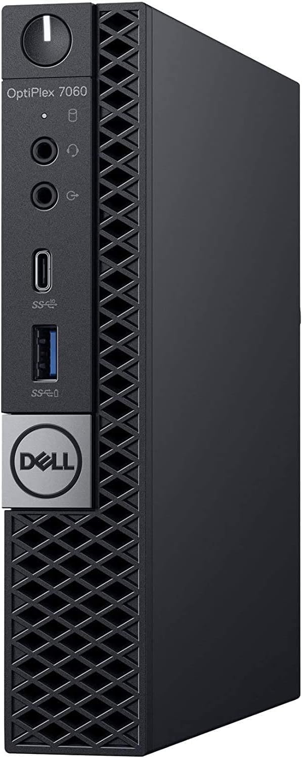 Dell Optiplex 7060 Micro Ordinateur de Bureau Mini, Intel Core i5-8500T, 16 Go de RAM, SSD 256 Go, Bluetooth & Wi-FI, Clavier Américain (QWERTY), Windows 11 Pro (Reconditionné)