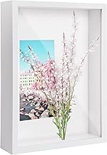 Frames with Depth, 22.5 x 31.5cm 3D Picture Frames, A4 Wooden Photo Frame for Wall and Table, Shadow Box Frame, Fillable Object Frame for Flower Souvenir Medal (White 5CM)