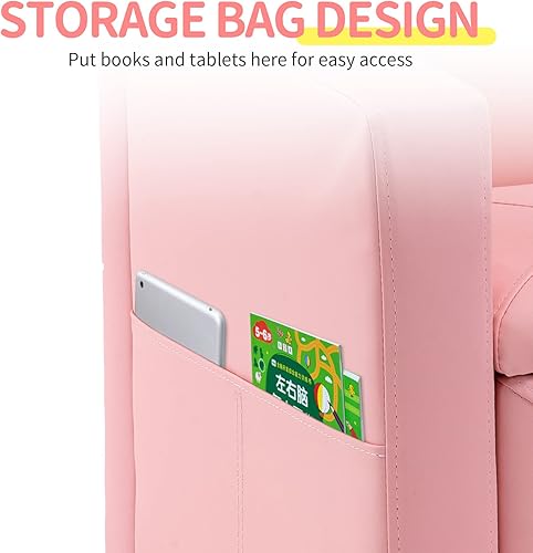 Miniatura 13 de UNICOO Sofá para niños, juego doble 2 en 1, sofá convertido a mesa y 2 sillas, sofá para niños y niñas, sillón con caja de almacenamiento