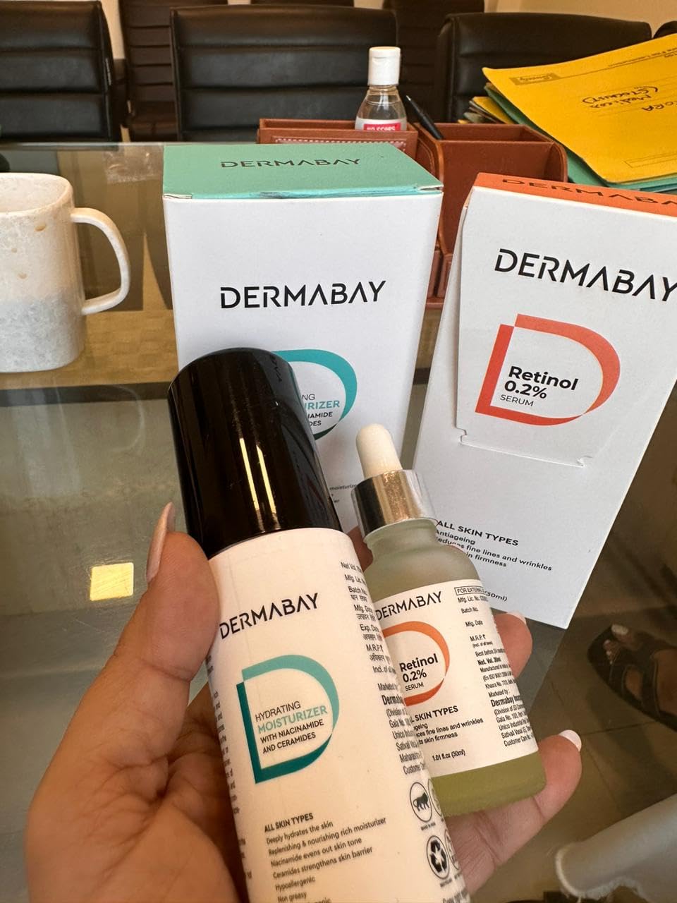 Dermabay The Age Reversal Combo of Retinol Serum (30ML) With Face Moisturizer (75 Ml) Combo for Reducing Signs of aging | Helps in Even Skin Tone and Smoothens the Skin