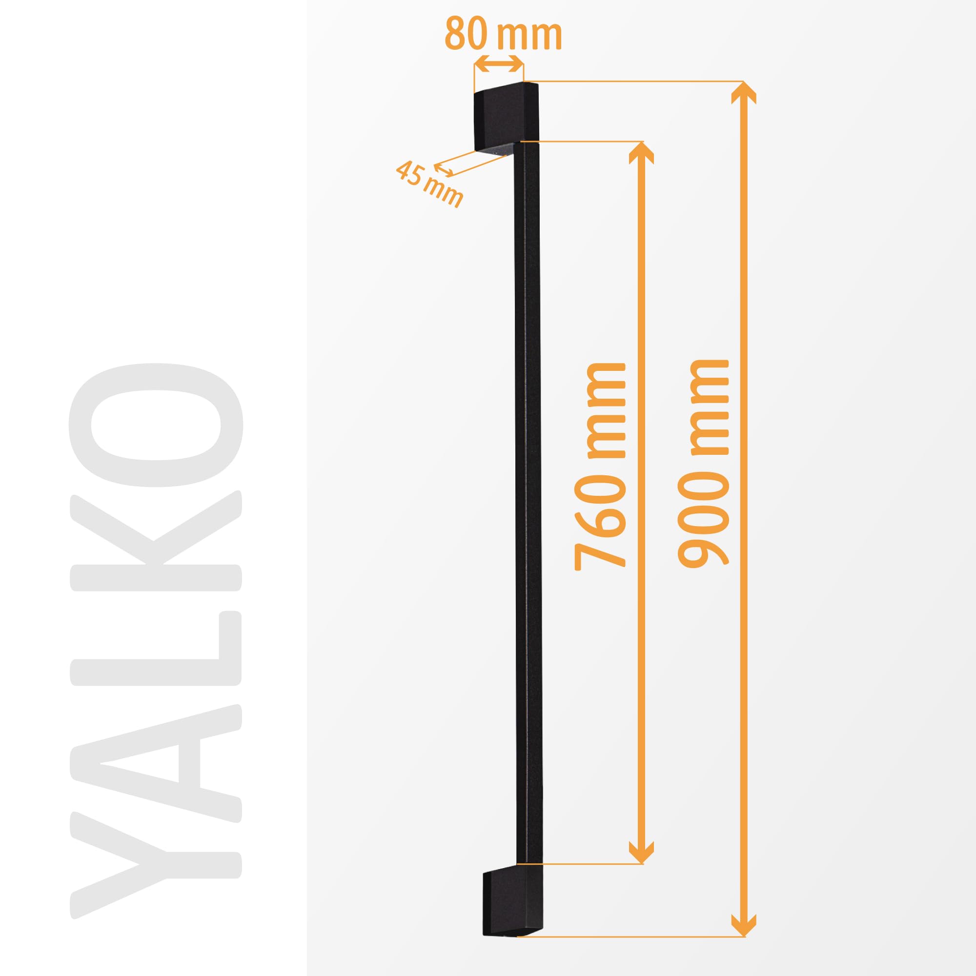 SSC-LUXon LED Wandstrahler Innen Außen YALKO 90 cm schwenkbar 330° IP54 – lange Wandlampe mit warmweißen Licht für Wohnzimmer Bad Terrasse
