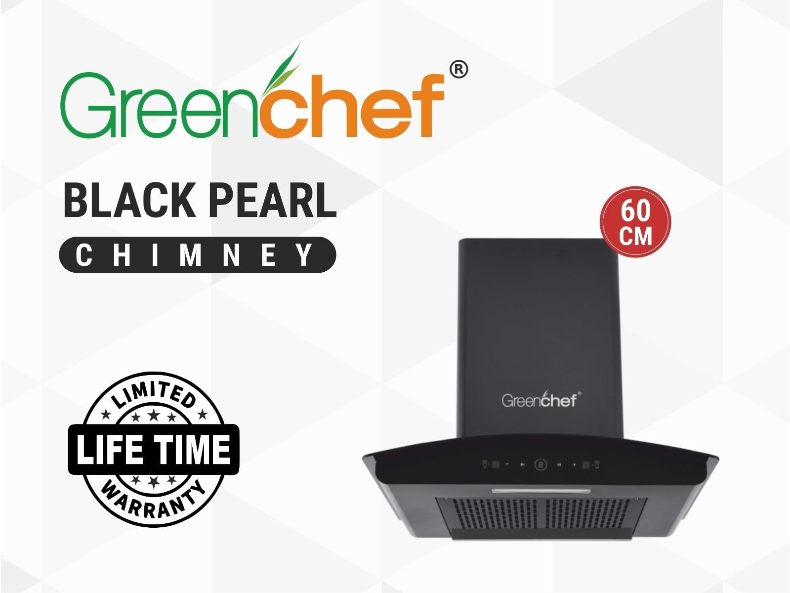 Greenchef Range Hood | Chimney | Black pearl 60CM BK | Filterless