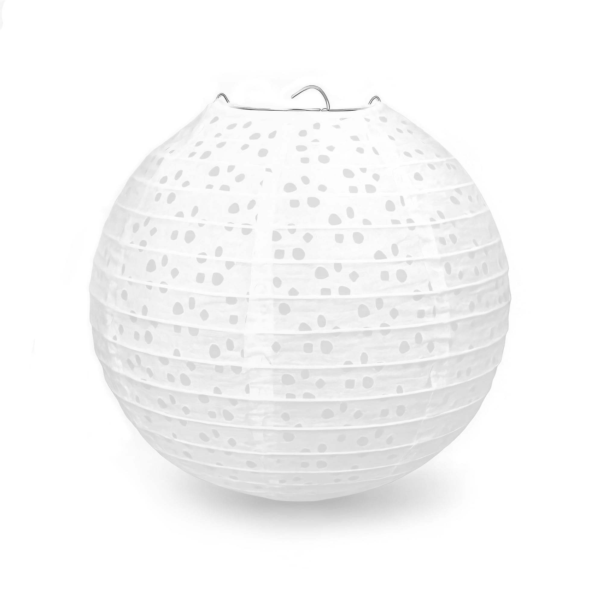 12Pack White Paper Lanterns Decorative Chinese Japanese Hanging Paper Lanterns Party Decorations 8Inch Round Hollow Lamps for Valentines Wedding