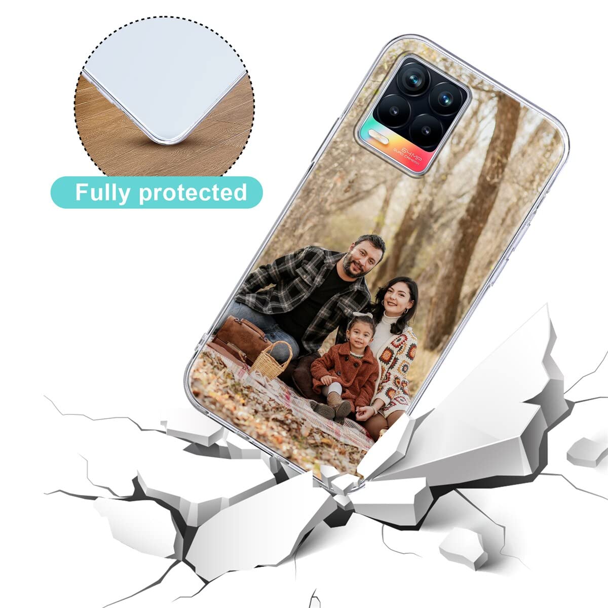 Cover Yoedge Per OPPO Realme 8/8 Pro 4G, Custodia Morbida In Silicone Trasparente Con Albero Di Natale, Idea Regalo Donna - 2