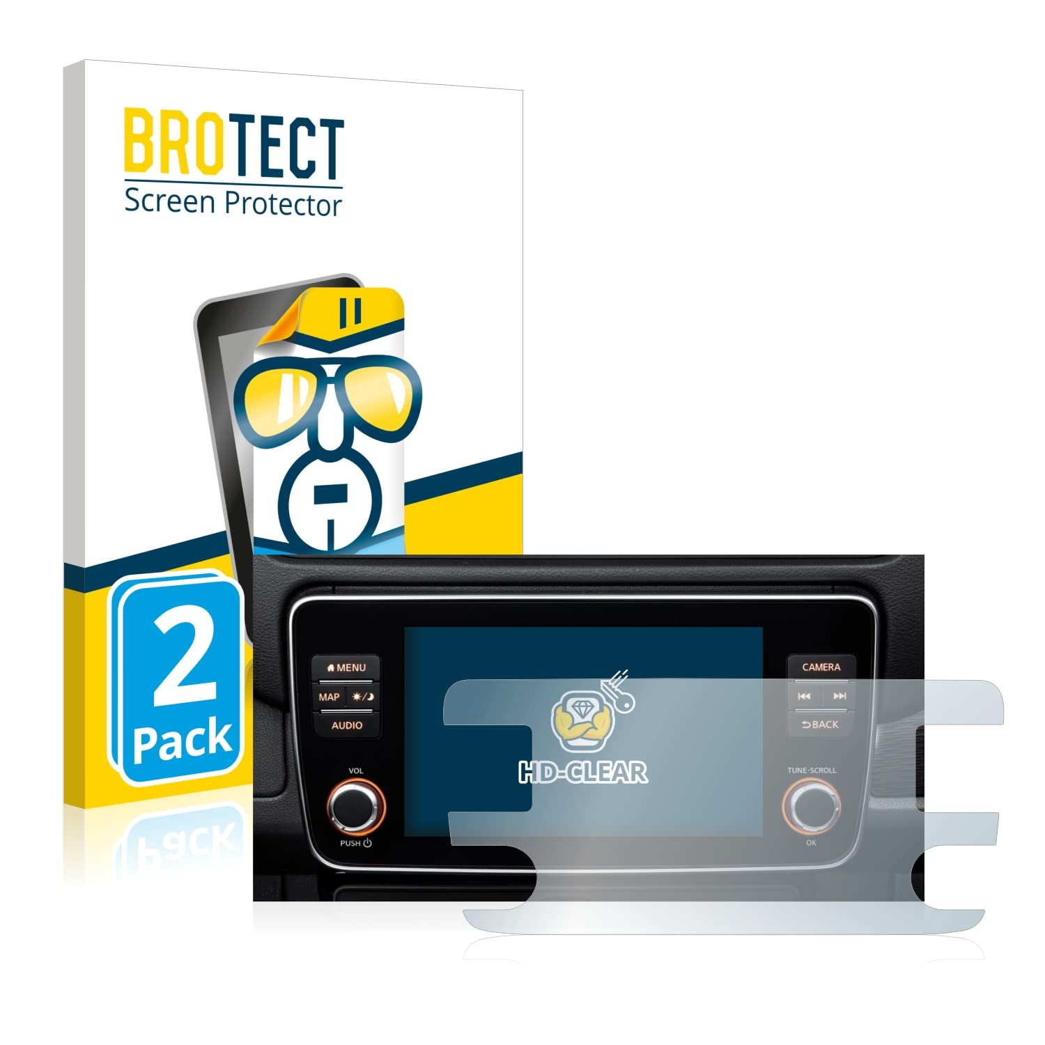 Pellicola Protettiva Opaca Brotect Per Nissan Leaf N-Connect 2018 – Anti-Riflesso E Anti-Graffio (2 Pezzi)