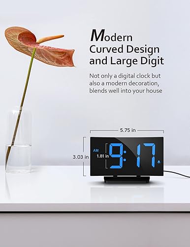 Miniatura 3 de GOLOZA Reloj despertador digital azul y reloj despertador digital rojo