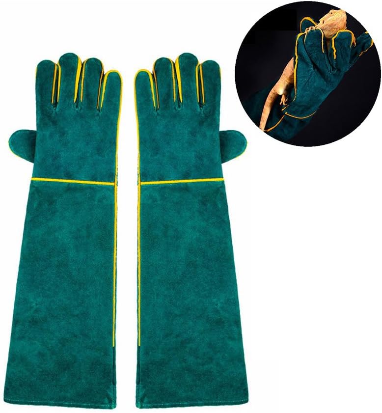 ASOCEA Pet Handling Gloves Scratch Bite Resistant Protective Safety Gloves For Bathing Grooming Handling Cats Dogs Reptile