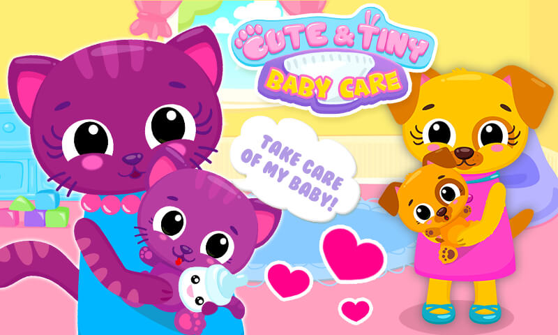 Cute & Tiny Baby Care - My Pet Kitty, Bunny & Puppy