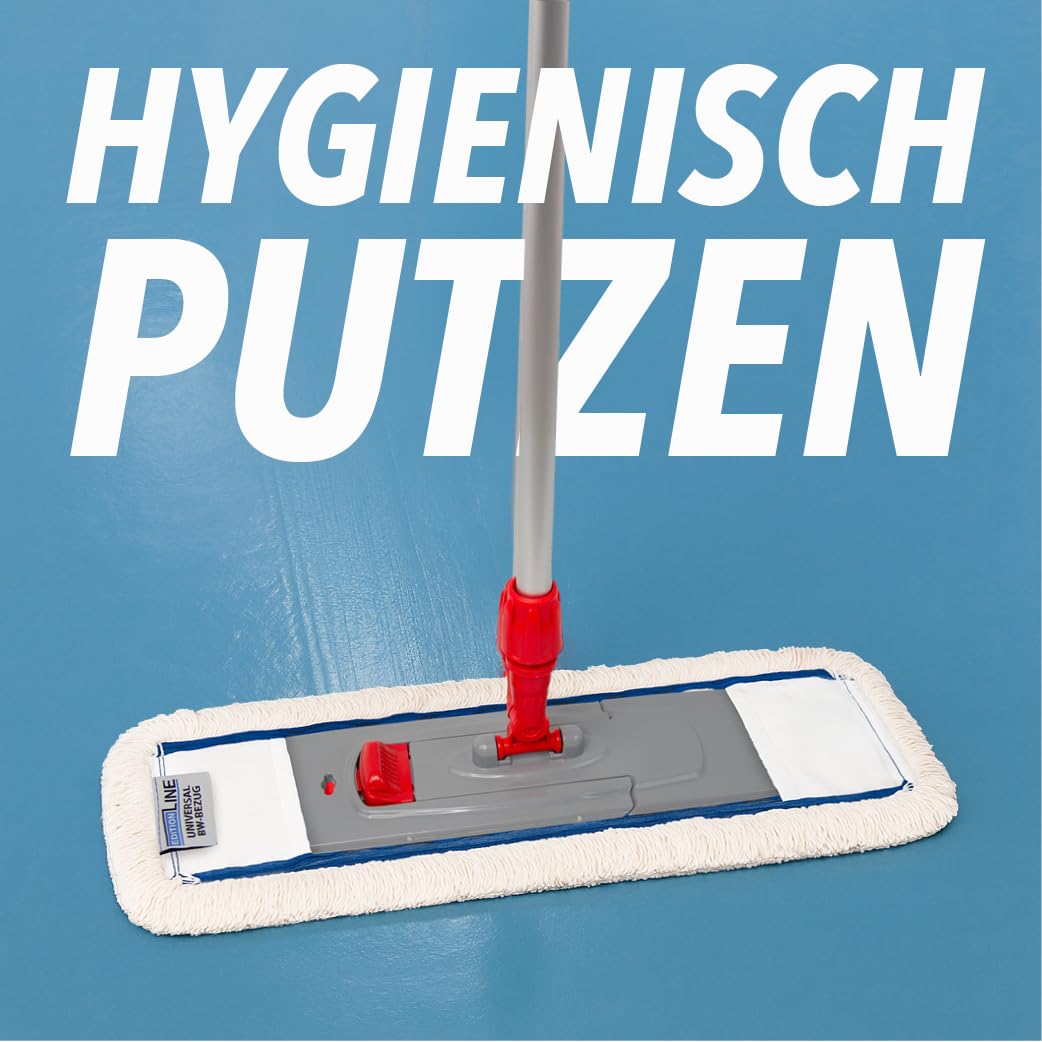 Baumwollmopp Wischbezug 50cm, weiß - Ersatzbezug für Bodenwischer - Wischmopp Bezug für alle gängigen Klapphalter - hohe Schmutzaufnahme - Trocken & Nass Reinigung (20x)