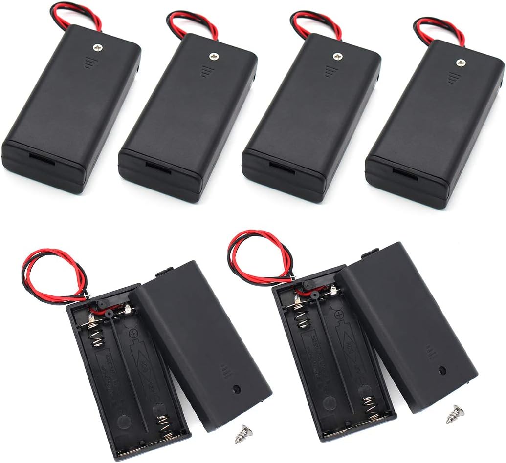 (Pack of 2) 8 AA Battery Holder, 8 x 1.5V AA Battery Holder