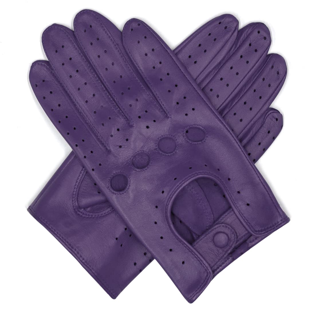 Harssidanzar Guanti da guida in pelle estivi da donna Guanti da guida in pelle di agnello GL009EUA