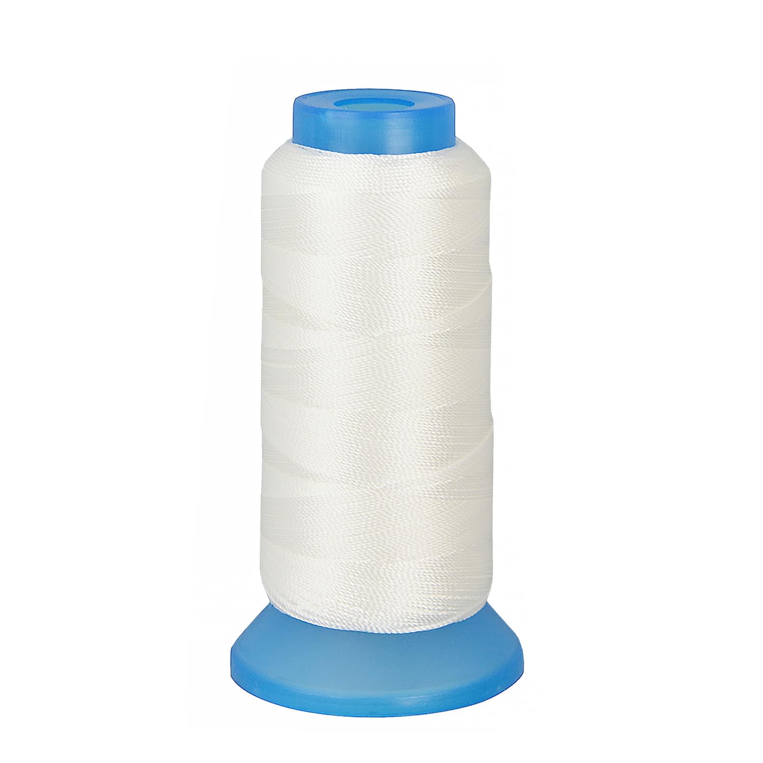 White Weaving Thread 1500 Yards 210D High Strength Polyester Thread for Wig Making & Hair Extension Sewing (White)