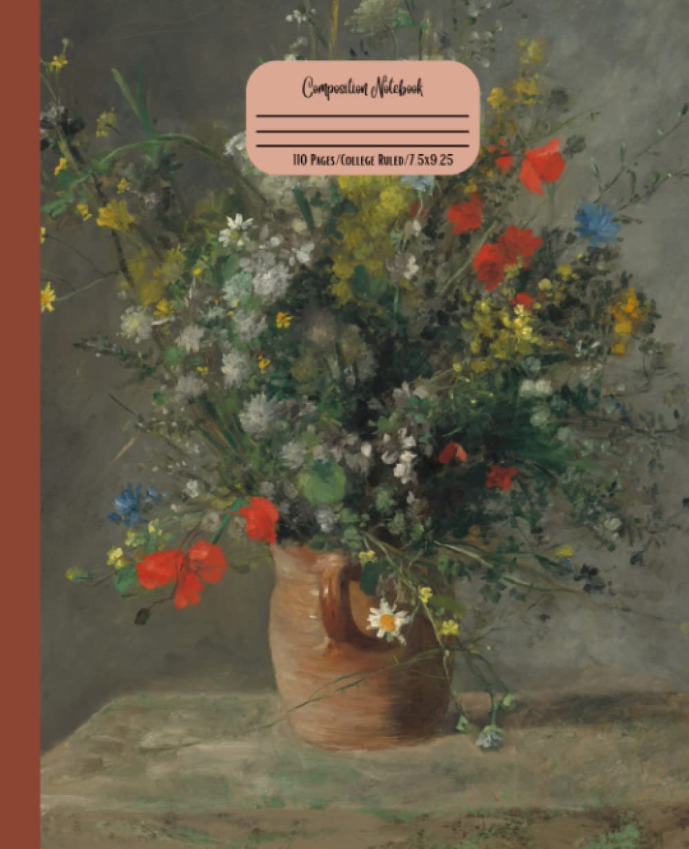 Vintage Flowers In A Vase Composition Notebook, Beautiful Flowers