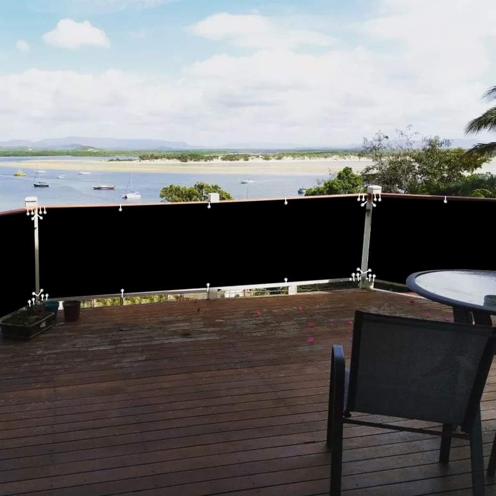 Balkon Sichtschutz 130x750 Cm – Wind- & UV-Schutz, In Hellgrau, Mit Befestigungsmaterial