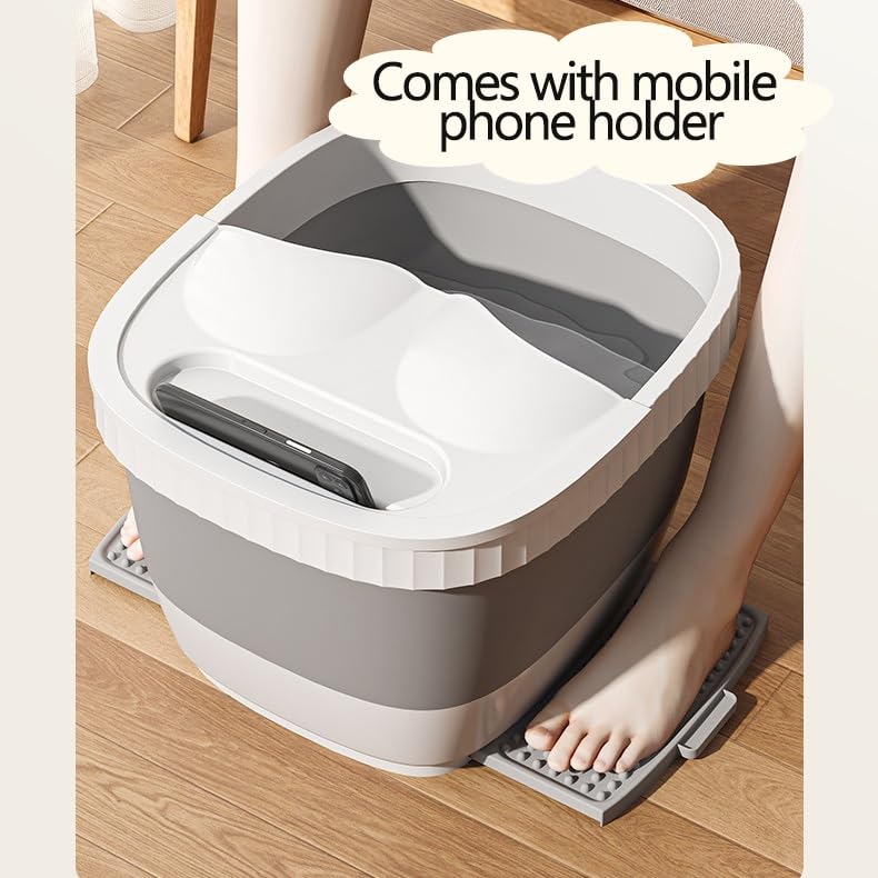 Bañera plegable para pies con masaje y pedal retráctil miniatura 4