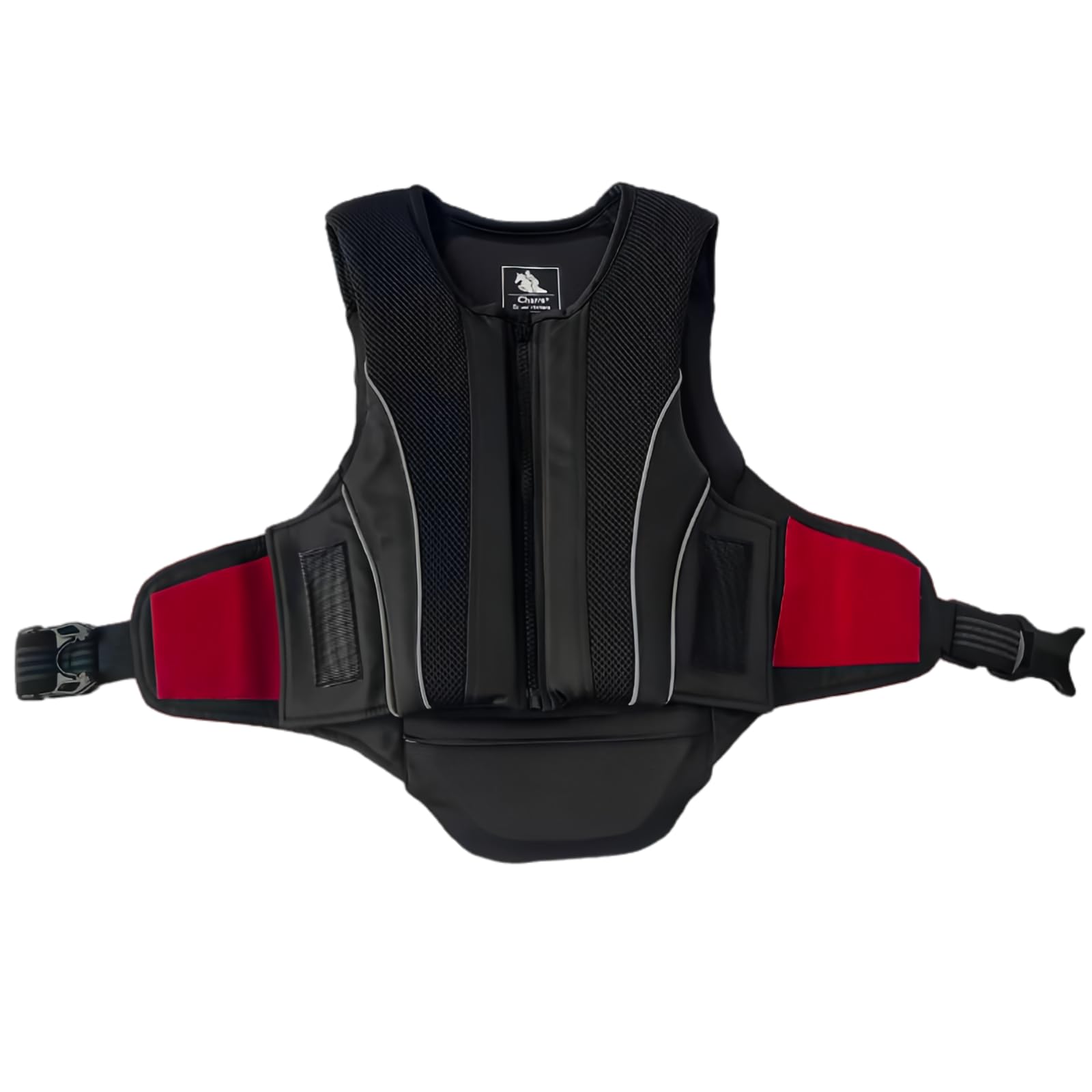 Giubbotto di protezione professionale da equitazione per donne e uomini, nero morbido gilet di sicurezza imbottito Equestrian, protezione del corpo